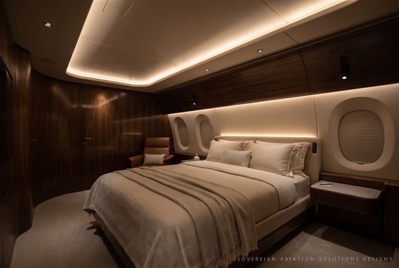 VVIP private suite aboard a widebody aircraft